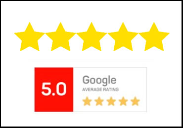 we are 5 star Google rated