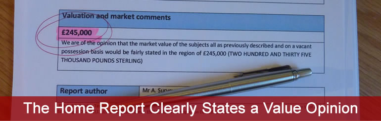 the property value opinion is stated clearly in the home report
